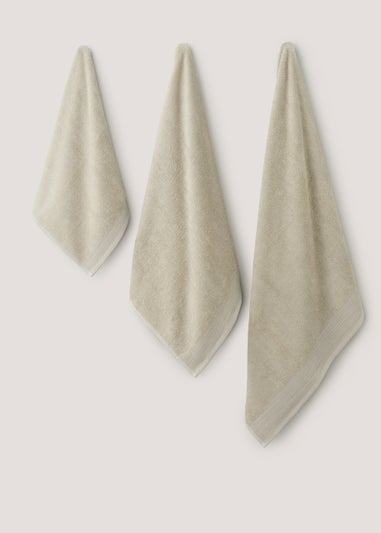 Beige Low Twist 100% Cotton Towels