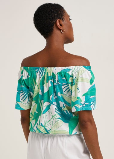 Green Palm Leaf Top