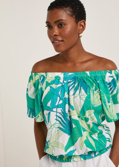 Green Palm Leaf Top