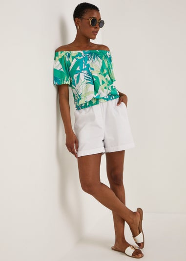 Green Palm Leaf Top