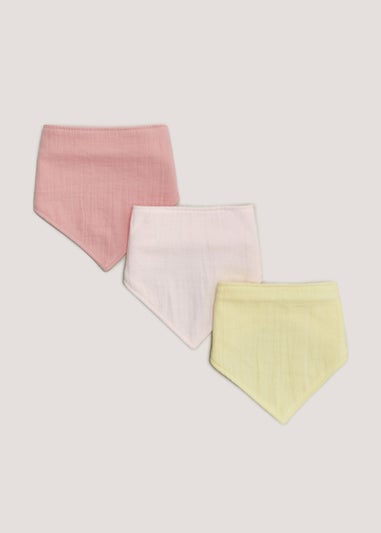 3 Pack Pastel Towelling Bandana Bibs