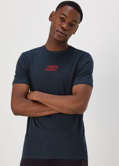 US Athletic Navy Emroidered T-Shirt