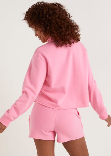 Pink Tie Waisted Co-Ord Shorts