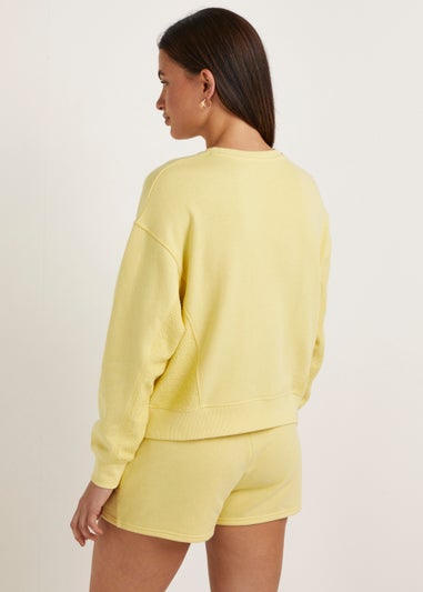 Lemon Towelling Co-Ord Sweatshirt