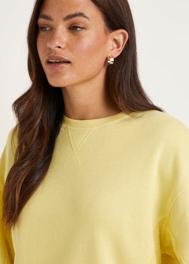 Lemon Towelling Co-Ord Sweatshirt