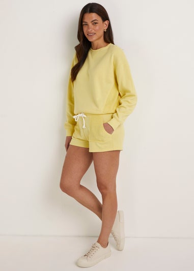 Lemon Towelling Co-Ord Shorts