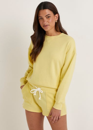 Lemon Towelling Co-Ord Shorts