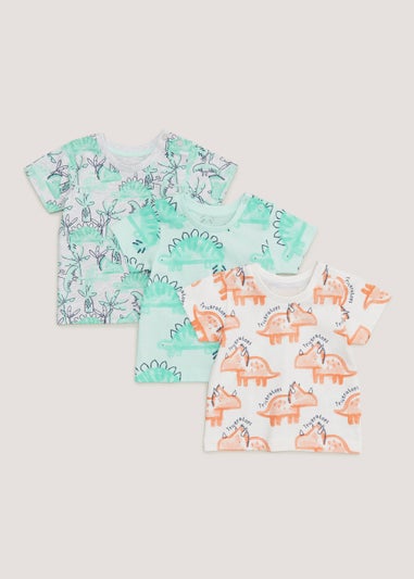 Baby 3 Pack Dinosaur T-Shirts (Newborn-23mths)