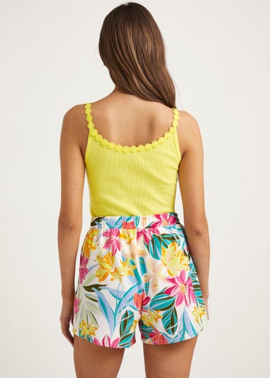 Yellow Daisy Trim Cami Top