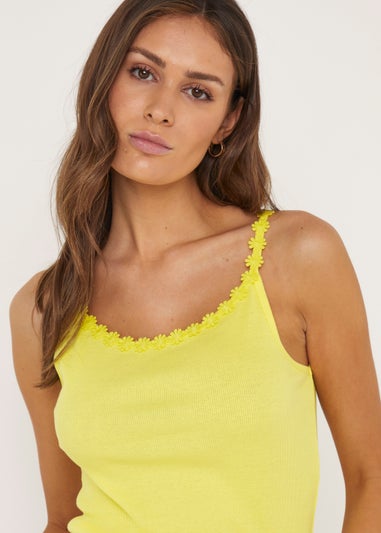 Yellow Daisy Trim Cami Top