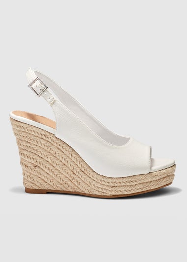 NOVO White Ocean Wedge Heels