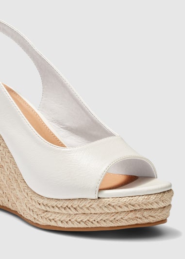 NOVO White Ocean Wedge Heels