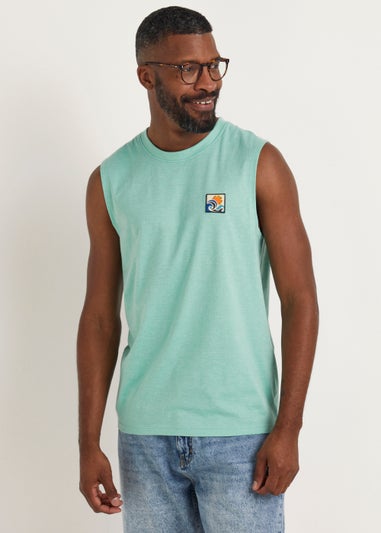 Turquoise Badge Vest Top