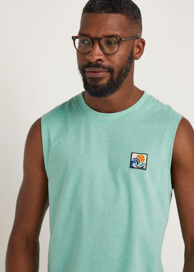 Turquoise Badge Vest Top