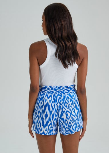 Blue Print Shorts
