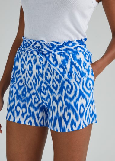 Blue Print Shorts