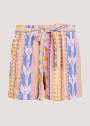 Multicoloured Neon Aztec Co-Ord Shorts