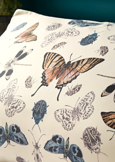 Yellow Butterfly Print Reversible Duvet Cover