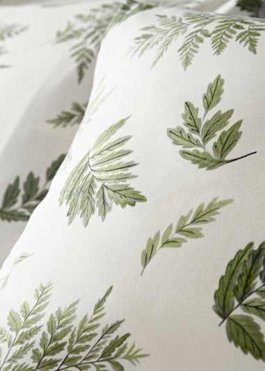 Green Leaf Print Reversible Duvet Cover