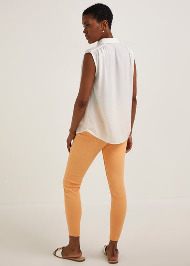 April Orange Ankle Grazer Super Skinny Jeans