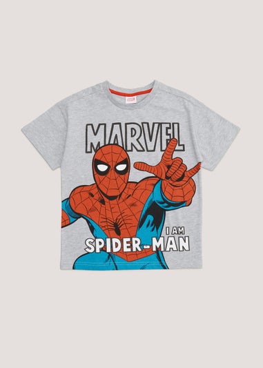 Kids Grey Marvel I Am Spider-Man T-Shirt (2-9yrs)