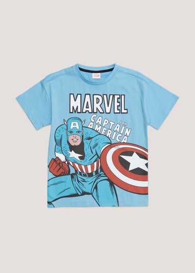 Kids Blue Marvel I Am Captain America T-Shirt (2-9yrs)