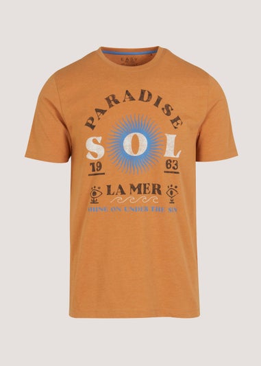 Orange Paradise Print T-Shirt
