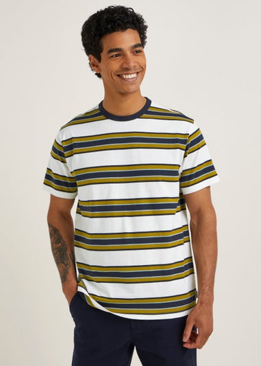 Navy Block Stripe T-Shirt