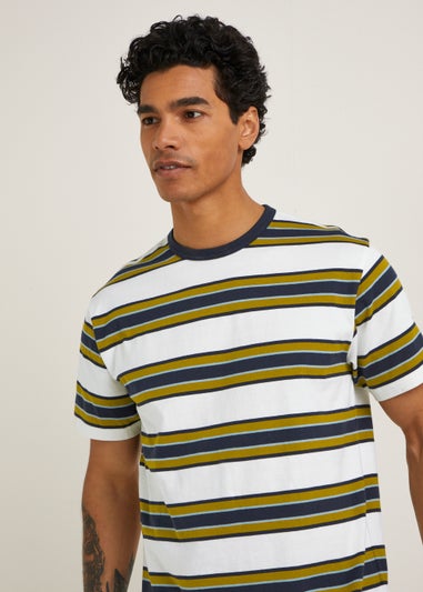 Navy Block Stripe T-Shirt