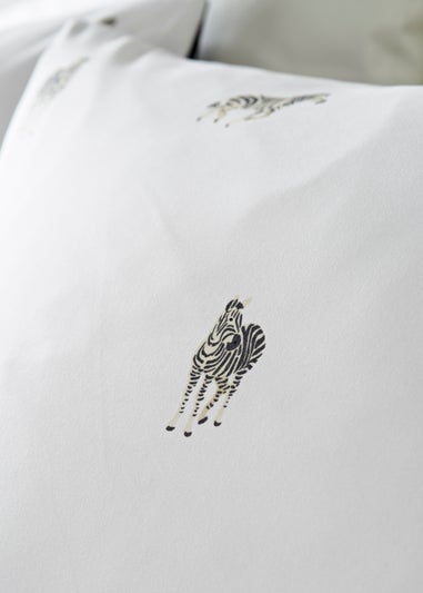 Black & White Zebra Print Reversible Duvet Set
