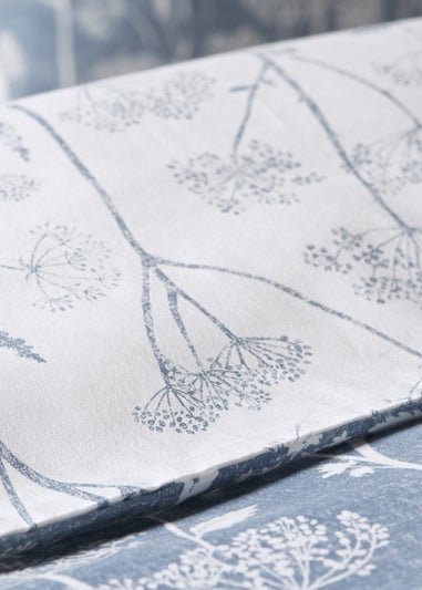 Blue Cow Parsely Reversible Duvet Cover
