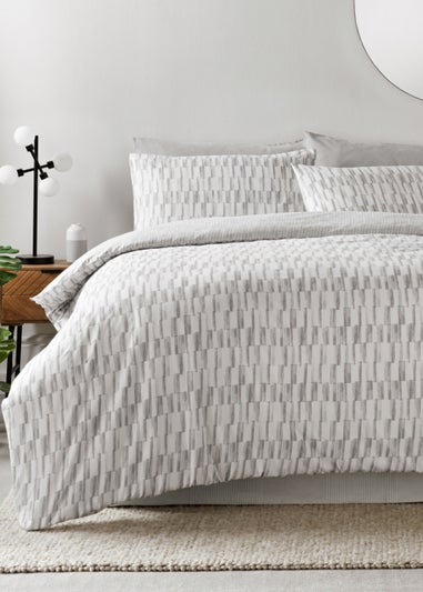 Grey Watermark Print Duvet Cover