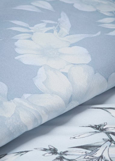 Blue Floral Duvet Cover