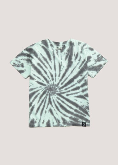 Boys Green Tie Dye T-Shirt (4-13yrs)