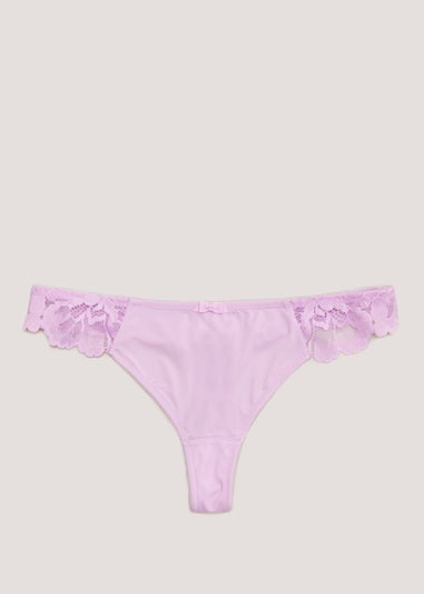 Lilac Lace Thong