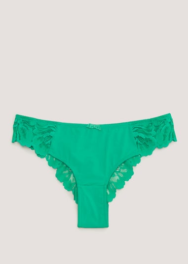 Green Lace Brazilian Knickers
