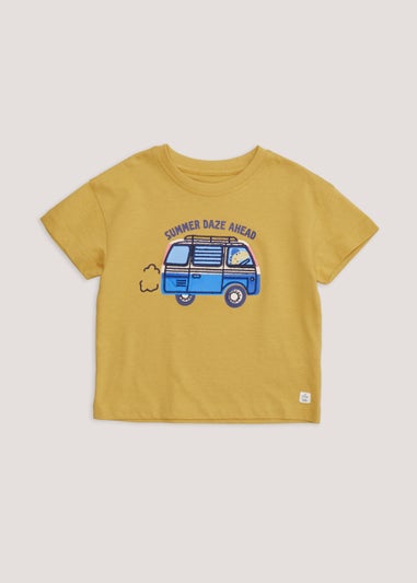 Boys Ochre 3D Campervan Flap T-Shirt (9mths-6yrs)