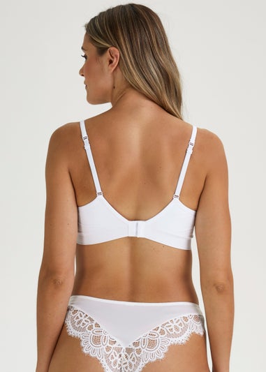 White Lace Detail Brazilian Knickers