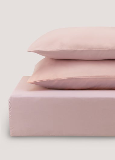 Pink Super Soft Fitted Bed Sheet & Pillowcase Bundle