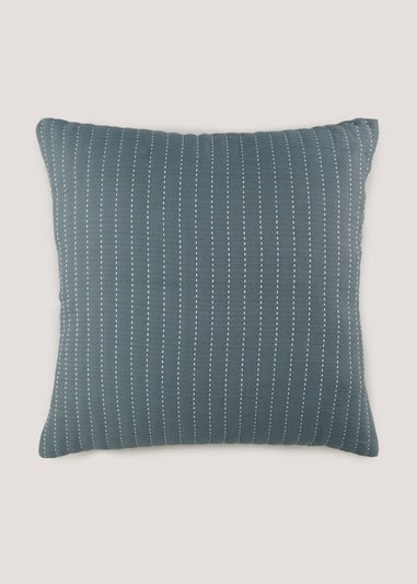 Blue Stab Stitch Cushion (50cm x 50cm)