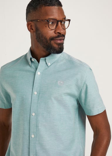Green Short Sleeve Oxford Shirt