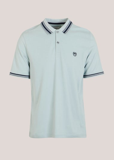 Light Blue Tipped Polo Shirt