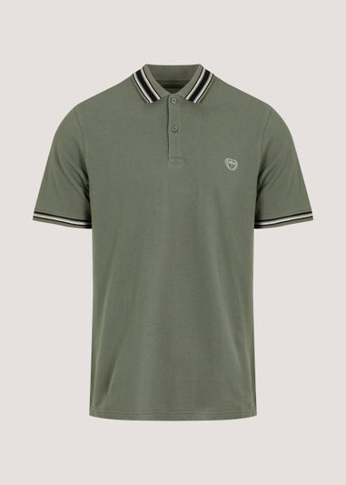 Khaki Tipped Polo Shirt