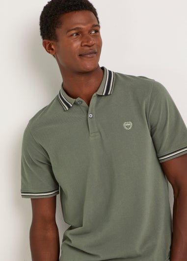 Khaki Tipped Polo Shirt