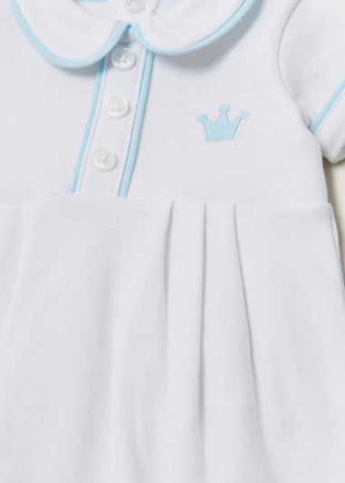 Baby White King Collar Romper (Tiny Baby-12mths)