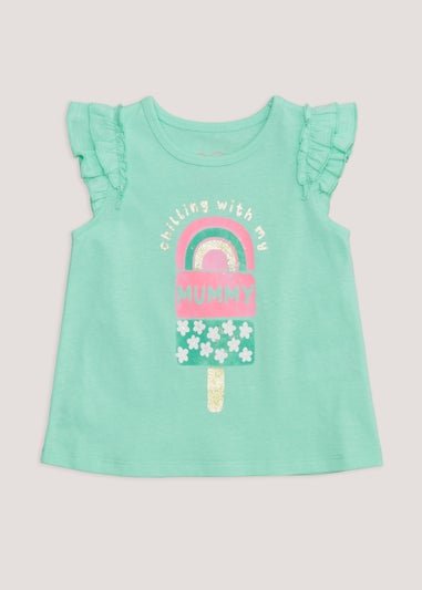 Girls Lime Ice Lolly Print T-Shirt (9mths-6yrs)