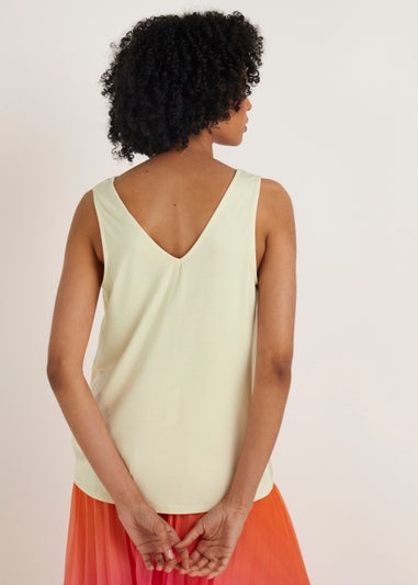 Et Vous Beige Satin Vest Top