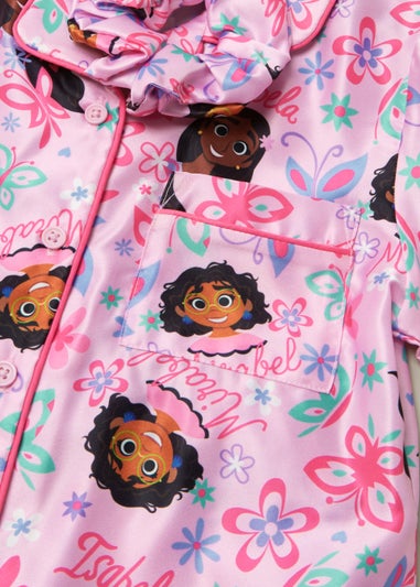 Kids Pink Disney Encanto Satin Pyjama & Scrunchie Set (5-10yrs)