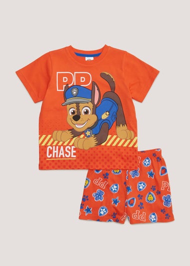 Kids Orange Paw Patrol Short Pyjama Set (18mths-6yrs)