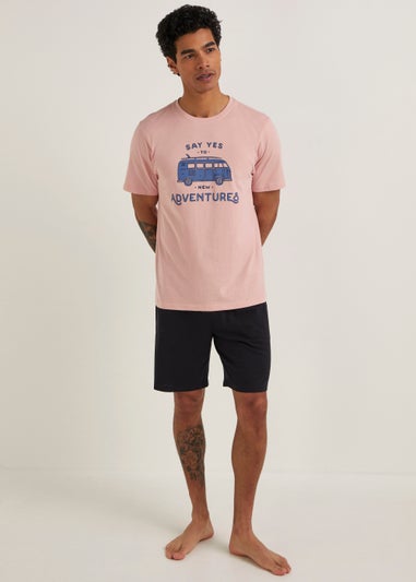 Pink Campervan Print Short Pyjama Set